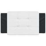 Headboard Cushion "Zadar" White and Black 107 cm King Single Faux Leather