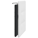 Headboard Cushion "Zadar" White and Black 107 cm King Single Faux Leather