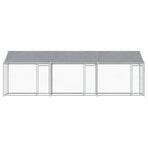 Dog Cage with Roof and Doors Grey 6x2x2 m Galvanised Steel