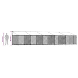 Dog Cage with Roof and Doors Grey 10x2x2 m Galvanised Steel - Extra Image