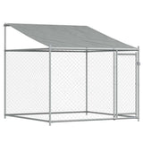 Dog Cage with Roof and Door Grey 12x2x2 m Galvanised Steel