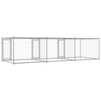 Dog Cage with Doors Grey 6x2x1.5 m Galvanised Steel