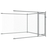 Dog Cage with Doors Grey 6x2x1.5 m Galvanised Steel - Rear View