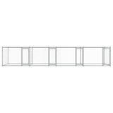 Dog Cage with Doors Grey 8x2x1.5 m Galvanised Steel