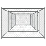 Dog Cage with Doors Grey 8x2x1.5 m Galvanised Steel