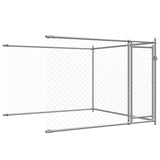 Dog Cage with Doors Grey 8x2x1.5 m Galvanised Steel - Top-Down View