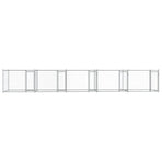 Dog Cage with Doors Grey 10x2x1.5 m Galvanised Steel