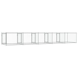 Dog Cage with Doors Grey 10x2x1.5 m Galvanised Steel - Top-Down View
