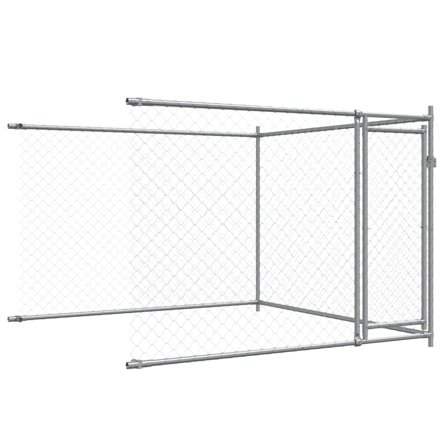 Dog Cage with Doors Grey 10x2x1.5 m Galvanised Steel