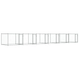 Dog Cage with Doors Grey 12x2x1.5 m Galvanised Steel