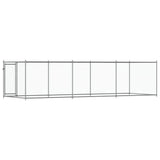 Dog Cage with Door Grey 6x2x1.5 m Galvanised Steel