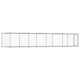 Dog Cage with Door Grey 8x2x1.5 m Galvanised Steel