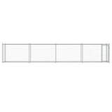 Dog Cage with Door Grey 8x2x1.5 m Galvanised Steel