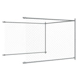 Dog Cage with Door Grey 8x2x1.5 m Galvanised Steel