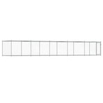Dog Cage with Door Grey 10x2x1.5 m Galvanised Steel