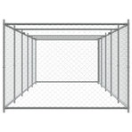 Dog Cage with Door Grey 10x2x1.5 m Galvanised Steel
