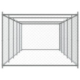 Dog Cage with Door Grey 10x2x1.5 m Galvanised Steel - 45-Degree Angle
