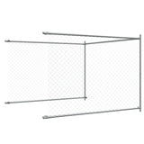 Dog Cage with Door Grey 10x2x1.5 m Galvanised Steel