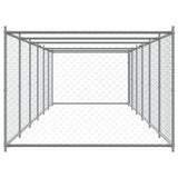Dog Cage with Door Grey 12x2x1.5 m Galvanised Steel - Top-Down View