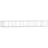 Dog Cage with Door Grey 12x2x1.5 m Galvanised Steel - 45-Degree Angle