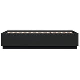 Bed Frame with LED without Mattress Black 90x190 cm - Close-Up Angle