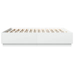 Bed Frame without Mattress White 183x203 cm King