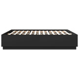 Bed Frame without Mattress Black 183x203 cm King