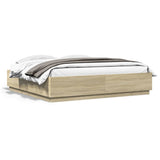 Bed Frame without Mattress Sonoma Oak 183x203 cm King