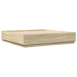Bed Frame without Mattress Sonoma Oak 183x203 cm King - Rear View