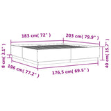 Bed Frame without Mattress Sonoma Oak 183x203 cm King - Extra Image