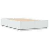 Bed Frame without Mattress White 150x200 cm - Side View