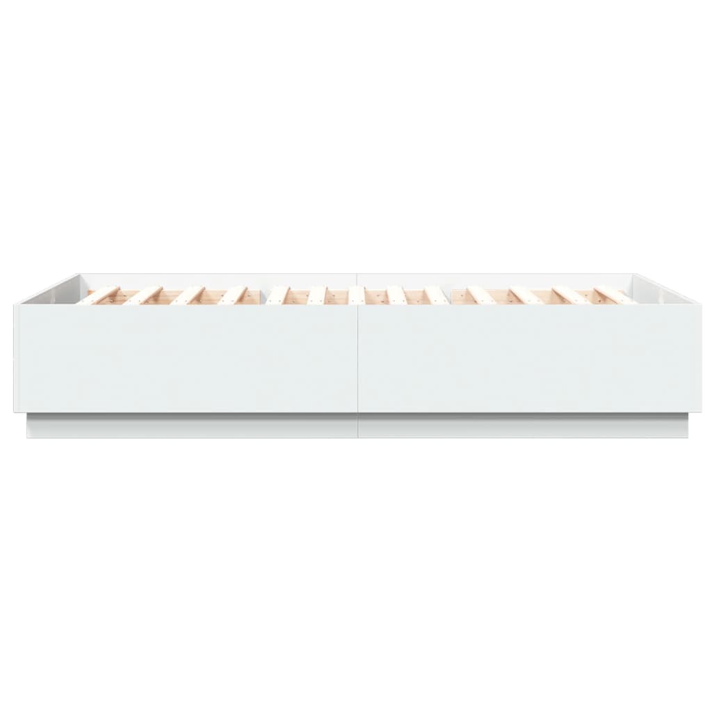 Bed Frame without Mattress White 150x200 cm