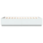 Bed Frame without Mattress White 150x200 cm
