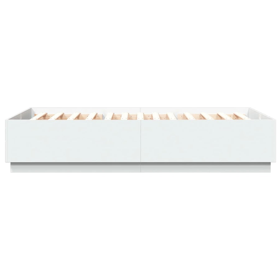 Bed Frame without Mattress White 150x200 cm