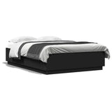 Bed Frame without Mattress Black 150x200 cm - Front View