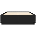 Bed Frame without Mattress Black 150x200 cm