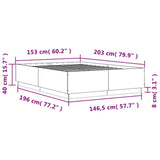 Bed Frame without Mattress Sonoma Oak 150x200 cm
