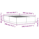 Bed Frame without Mattress Sonoma Oak 150x200 cm - Extra Image