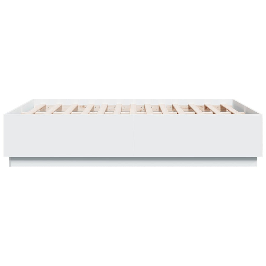 Bed Frame without Mattress White 135x190 cm