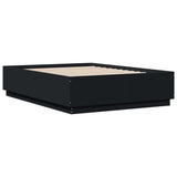 Bed Frame without Mattress Black 135x190 cm