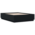 Bed Frame without Mattress Black 135x190 cm