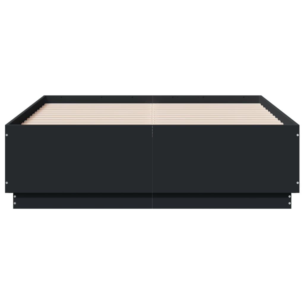 Bed Frame without Mattress Black 135x190 cm