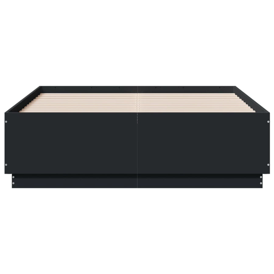 Bed Frame without Mattress Black 135x190 cm