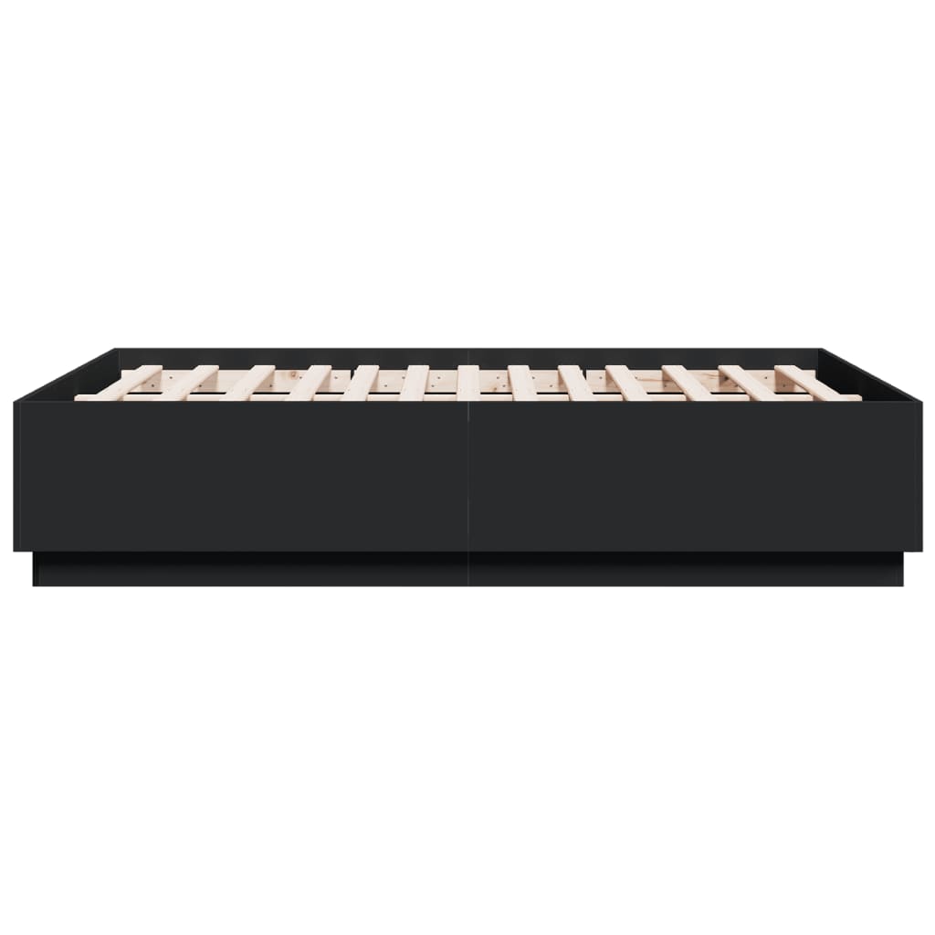 Bed Frame without Mattress Black 135x190 cm