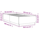 Bed Frame without Mattress Black 90x190 cm - Extra Image