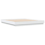 Bed Frame without Mattress White 183x203 cm King