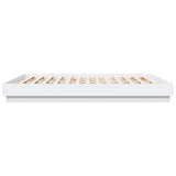 Bed Frame without Mattress White 183x203 cm King - Top-Down View
