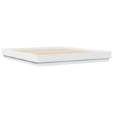 Bed Frame without Mattress White 183x203 cm King