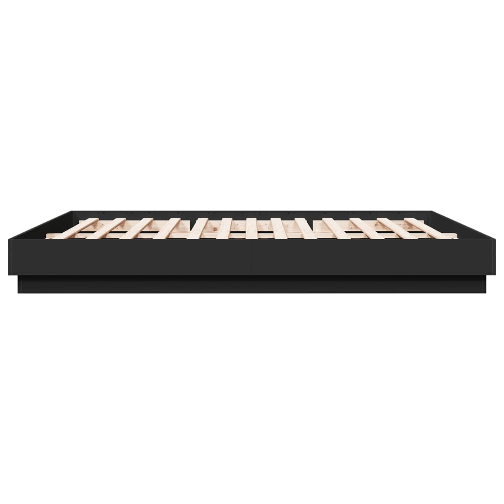 Bed Frame without Mattress Black 183x203 cm King