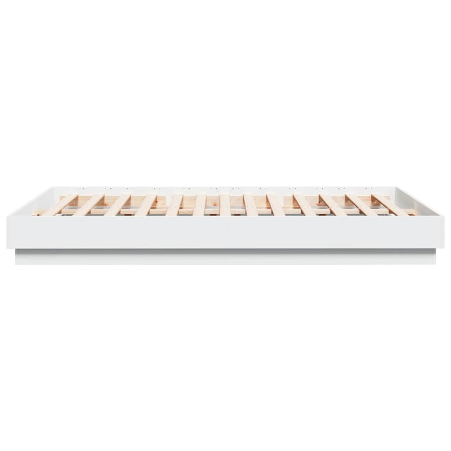 Bed Frame without Mattress White 150x200 cm